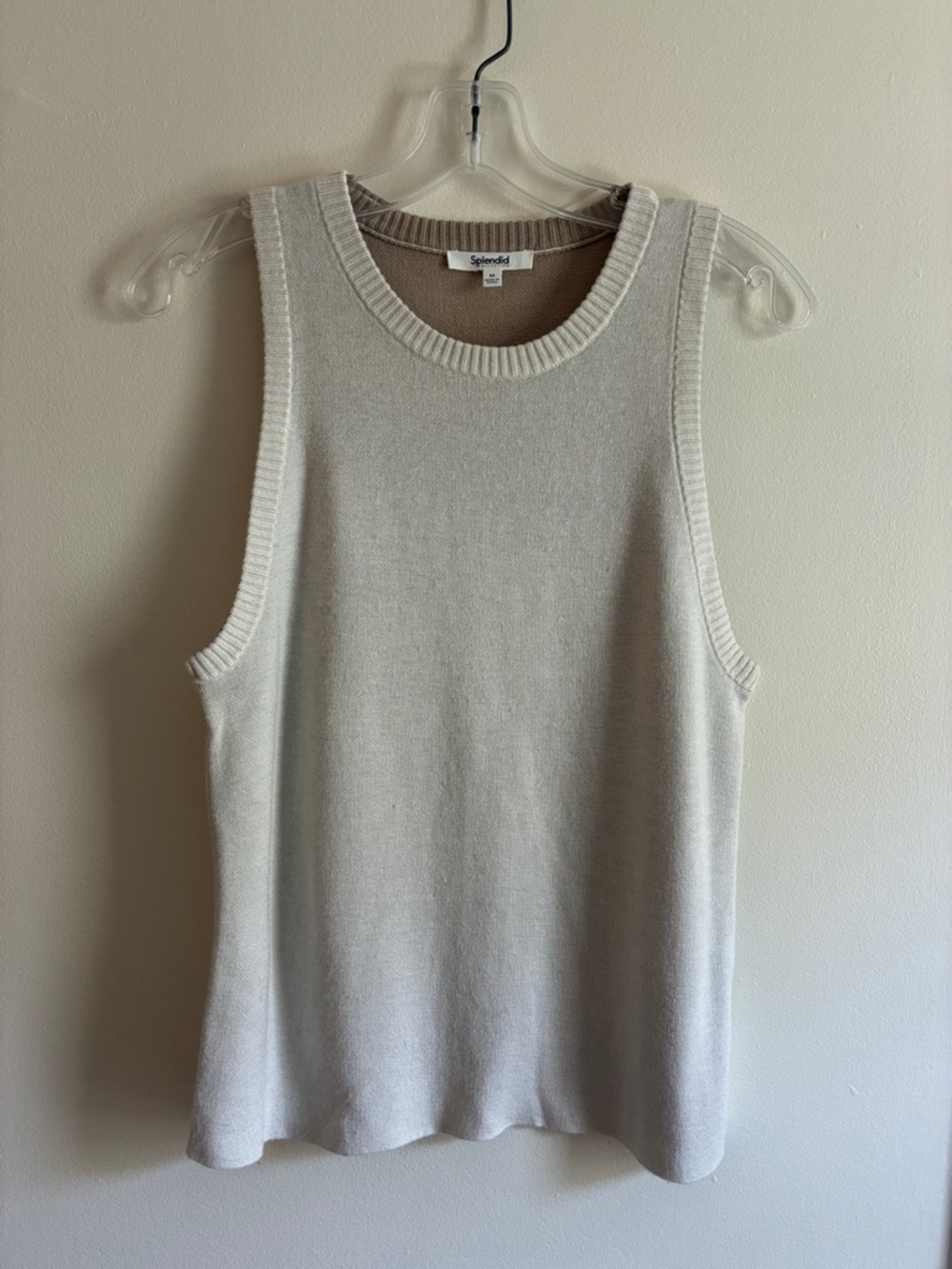 Splendid Women’s Cream Knit Tank Top
